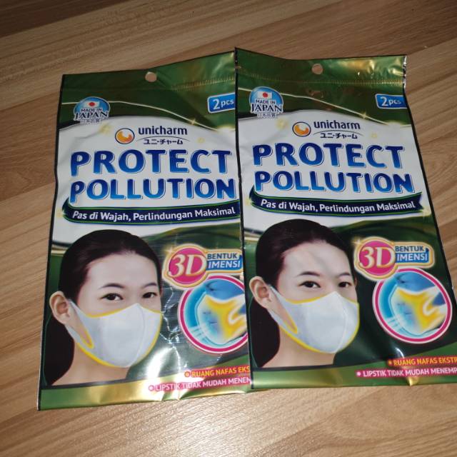Masker Unicharm Protect Pollution 3D 2s