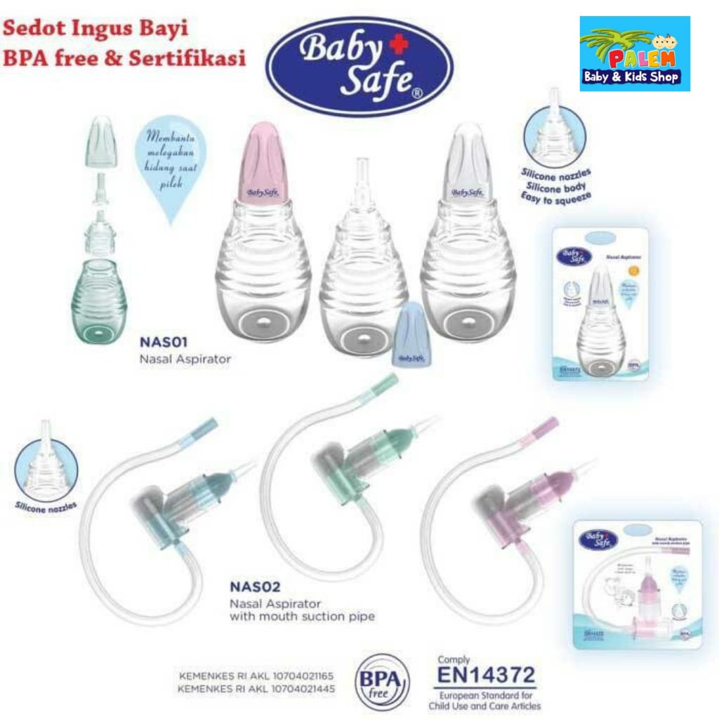 BABY SAFE Nasal Aspirator NASA01-NASA02 Alat Penyedot Ingus Bayi Babysafe sedotan ingus