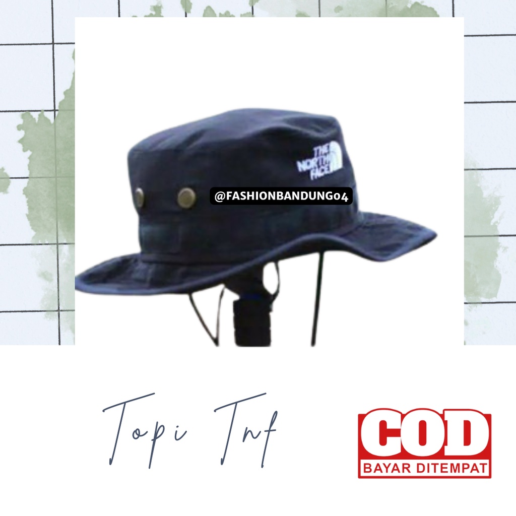 TOPI RIMBA HITAM TNF/TOPI GUNUNG/TOPI MENDAKI GUNUNG/BAYAR DITEMPAT ()COD