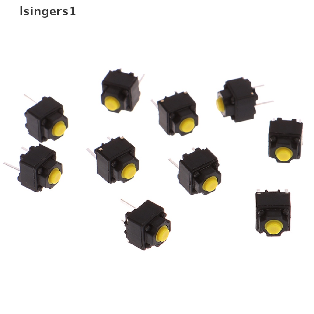 (lsingers1) 10pcs Saklar Micro Mouse Ukuran 6x6 X 7.3mm