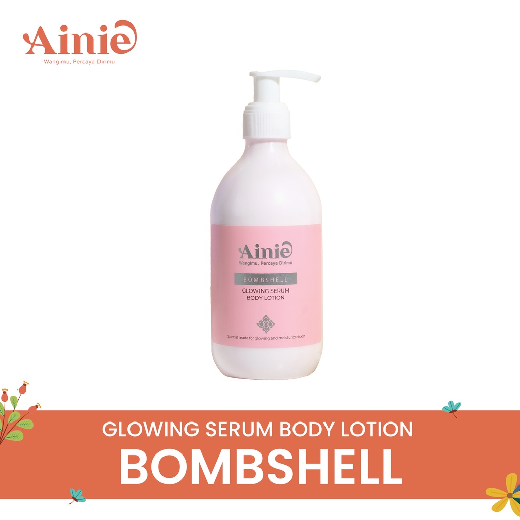 BISA COD -  Ainie Glowing Body Serum Hand Body Lotion 300ml - HBL BAHAN RACIKAN - HBL AINIE BODY SERUM