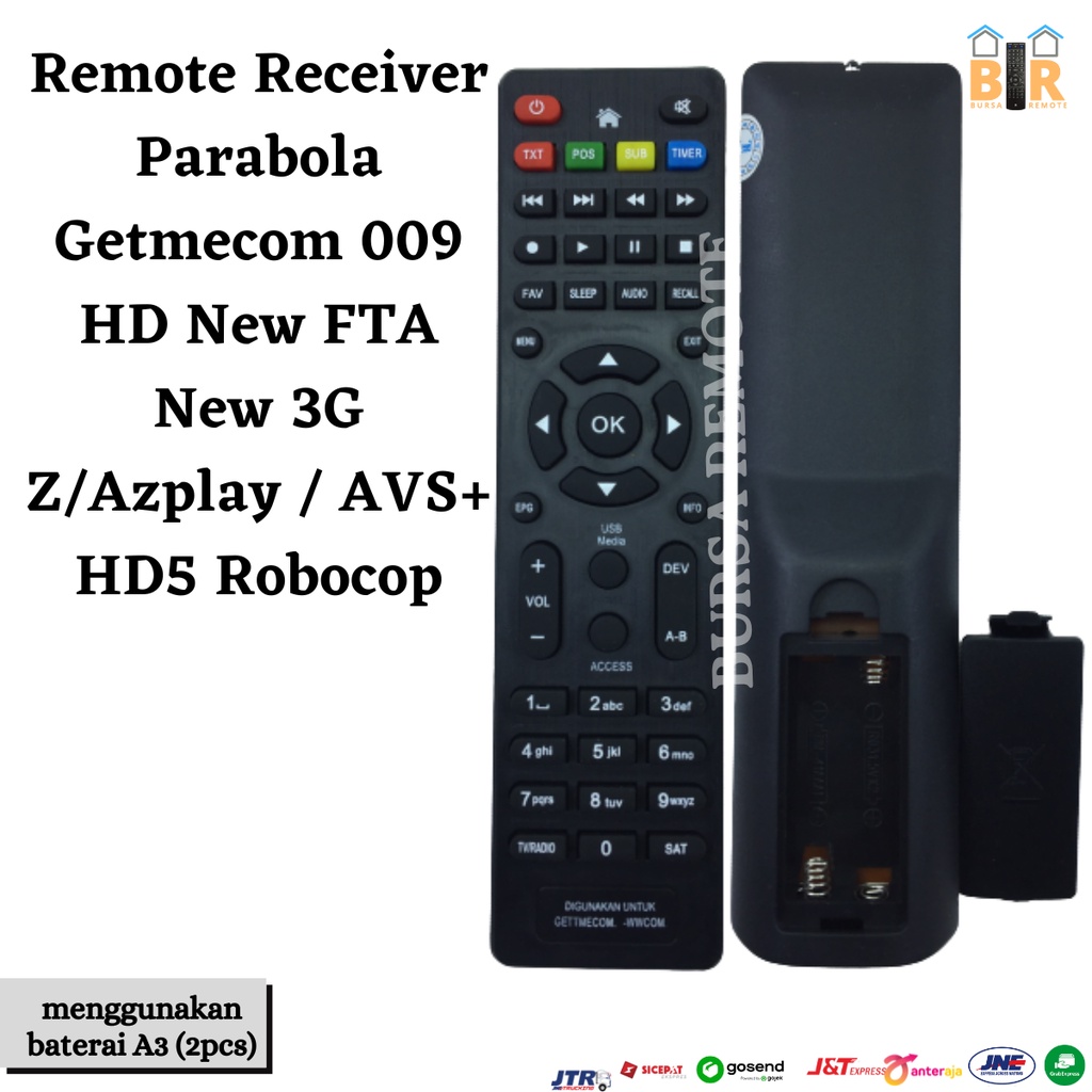 Remot / REMOTE RECEIVER PARABOLA GETMECOM 009 NEW FTA / NEW 3G / Z / AZPLAY / AVS+ / HD5 ROBOCOP