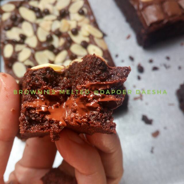 

Brownies melted almond