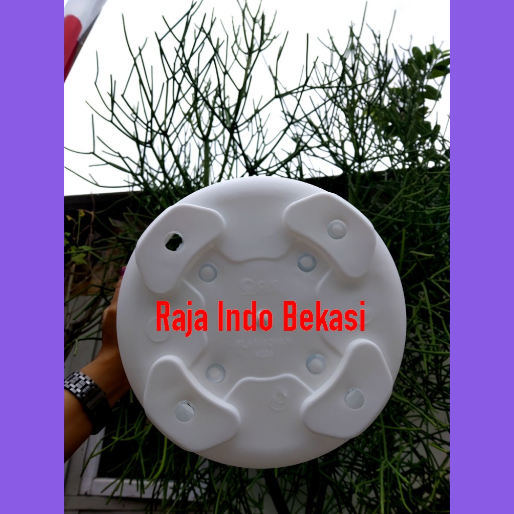 Pot Flamboyan 30 Putih / White - Clio 4024 - Pot Tanaman Bunga Hias Aglonema Ukuran Mirip Tawon 27