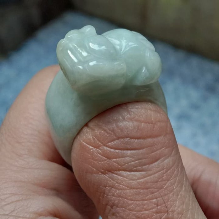 Cincin giok pixiu jadeite jade asli