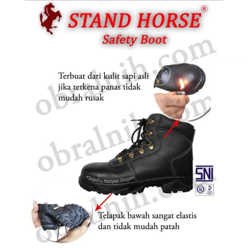 SEPATU SAFETY PRIA Kulit Asli Ujung Besi Safety Shoes Kitchen Sepatu Septy Sefty Kitchen Proyek