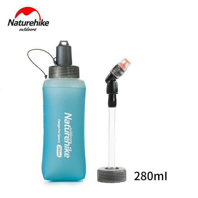 Botol Lipat Soft Shell Flask Naturehike 280ML NH17S028-B // BOTOL MINUM RUNNING