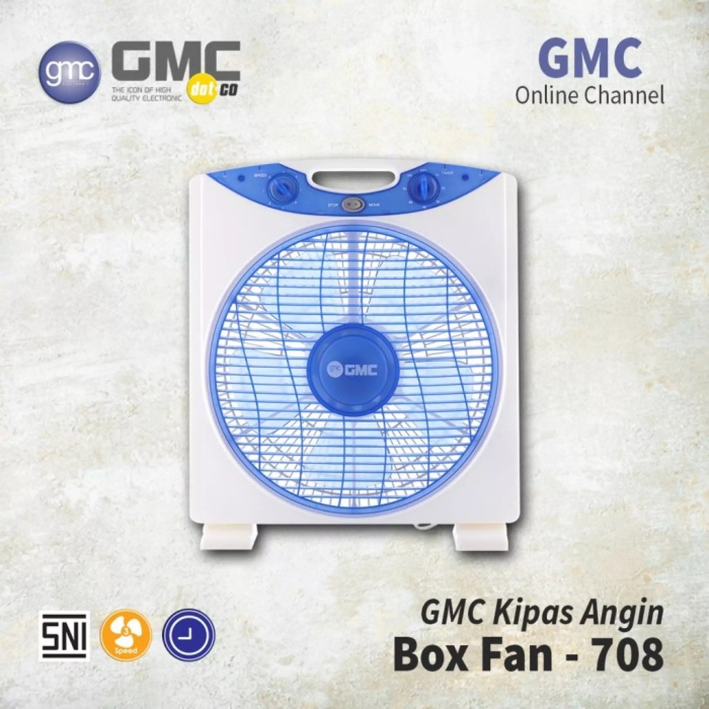 BOX FAN 12 INCH GMC 708 KIPAS ANGIN KOTAK 12&quot; KIPAS ANGIN MEJA 12&quot; GMC