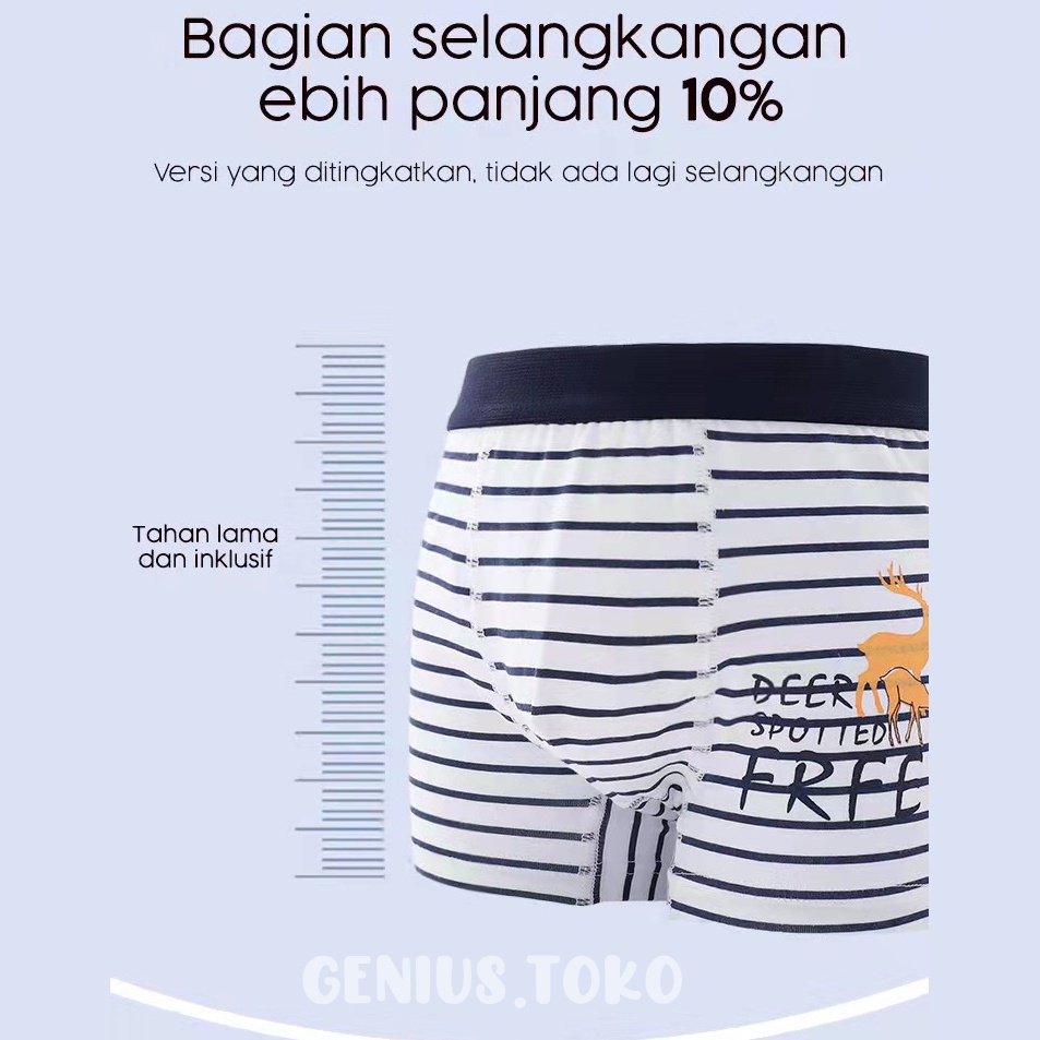 (2-10 Tahun)Katun murni Celana Dalam Boxer Anak laki-laki Versi  Fashion Anak CD