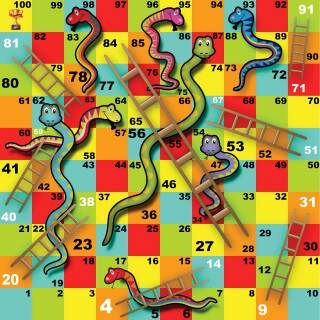 Mainan Alas Lantai Gambar Ular Tangga / Snake Ladder Giant Game