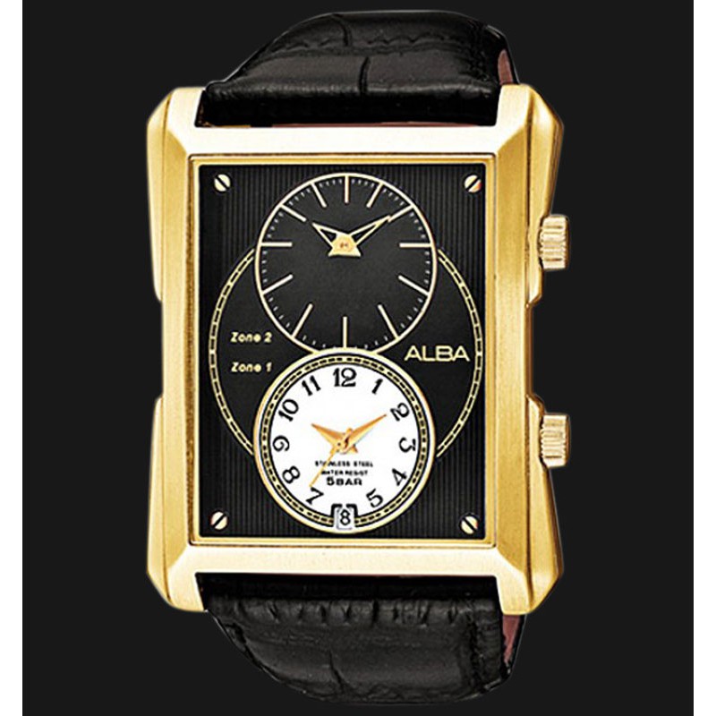 Jam Tangan Pria AQ9012 - Alba Dual Time Watch AQ9012X