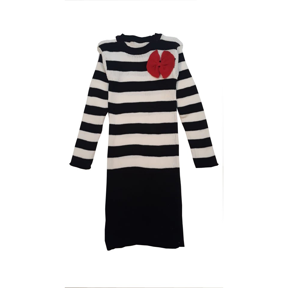 Promo Baju Anak Perempuan Dress Rajut Tebal KIDS RIBBON