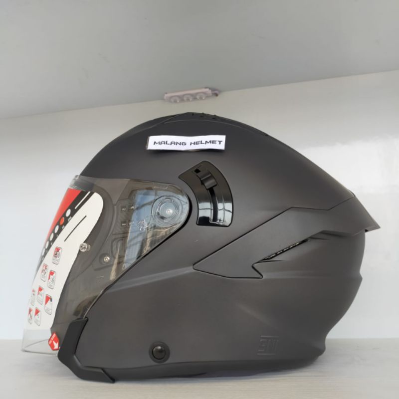 Helm Half Face KYT NFJ Solid Black Doff Antrachite