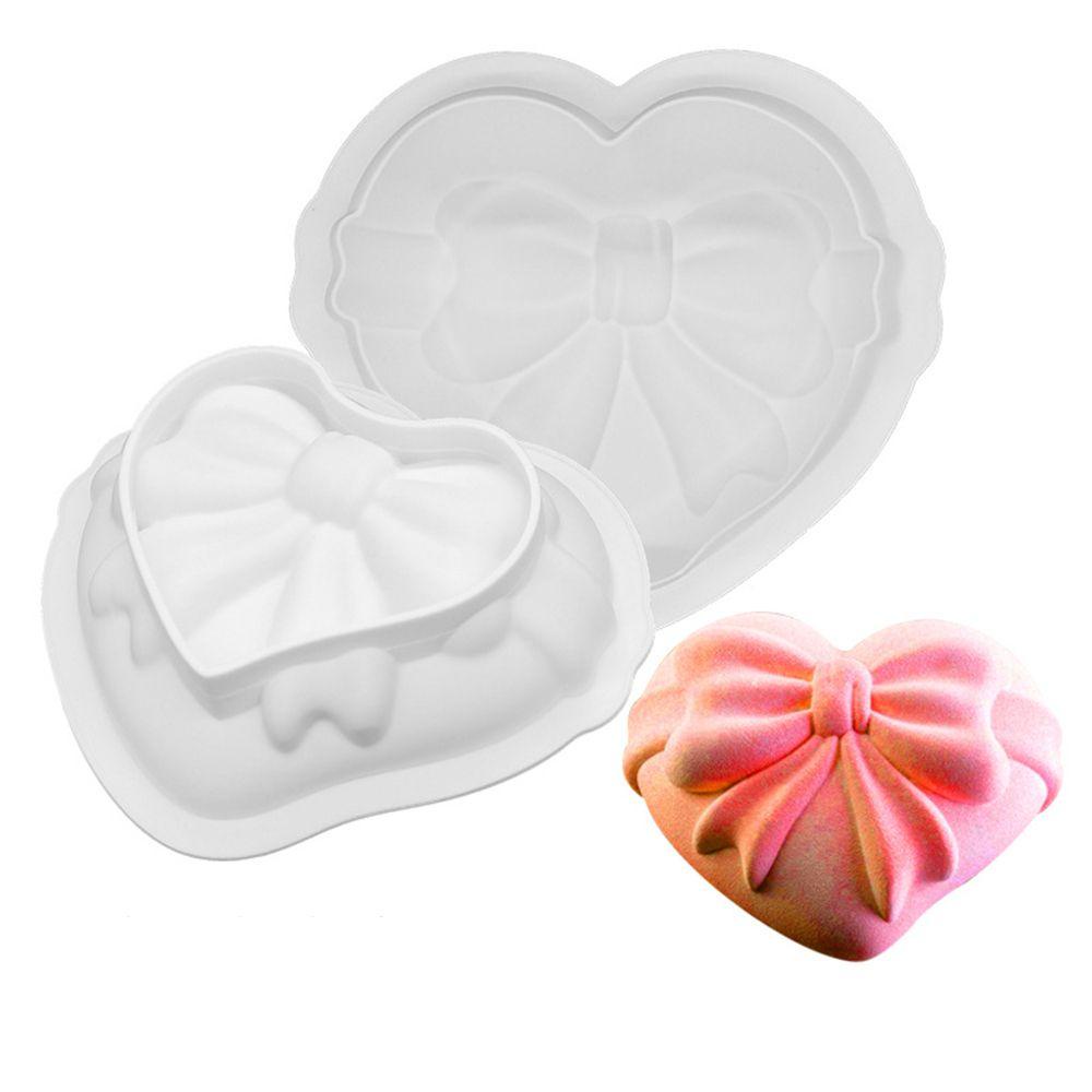 R-flower Bow Heart Shaped Baking Tool Cetakan Kue Sabun Membuat Hari Valentine Mousse Mould