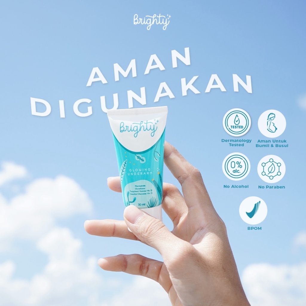 [ FREE GIFT ] Brighty Glowing Underarm Pemutih Ketiak - Brightly Pencerah Ketiak