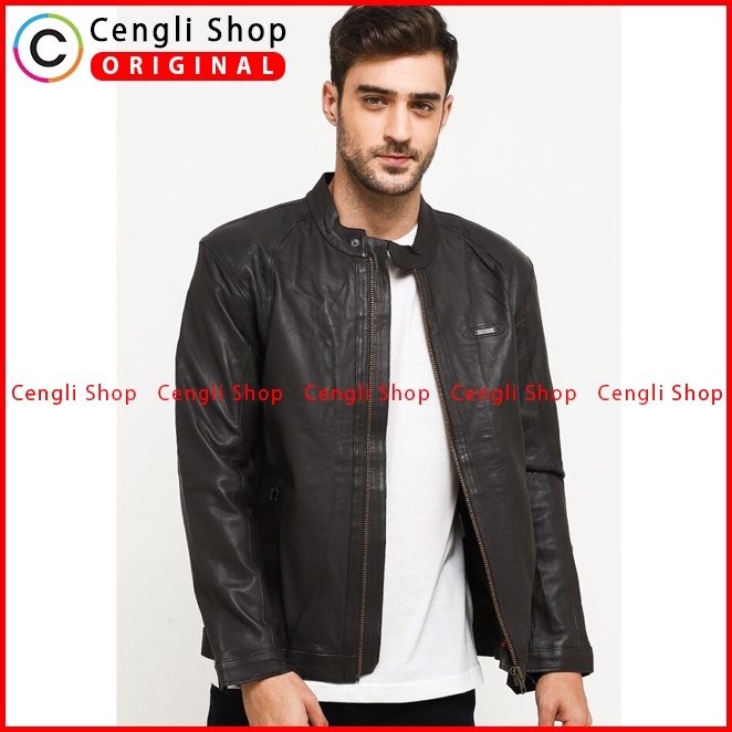 JAKET CASUAL PRIA CARDINAL ORIGINAL KULIT ASLI TERBARU COKLAT CA04