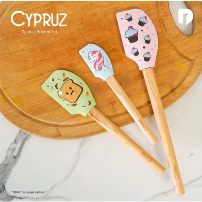 Spatula Silikon Cyprus Spatula Printed Set