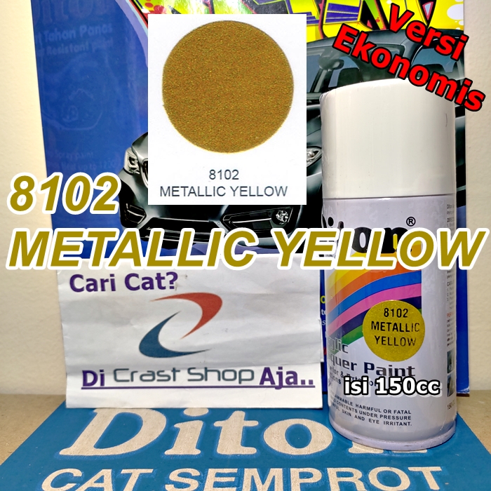 Cat Pilox DITON Metallic Yellow 8102 150cc warna kuning metalik murah pilok ekonomis sepeda motor