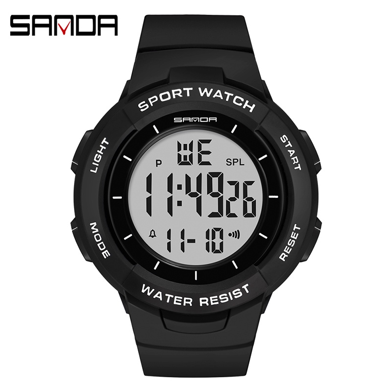 SANDA 6006 Jam Tangan Pria Wanita Digital Sport EL Backlight Tali Rubber Anti air WATCHKITE WKOS