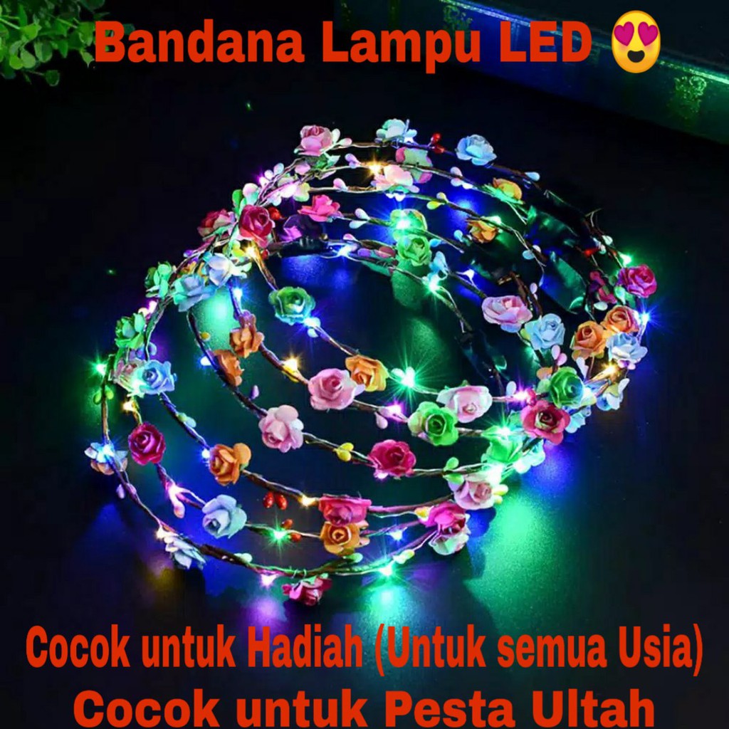 Bandana Dengan Lampu LED Sangat Cocok Untuk Pesta dan Ulang Tahun