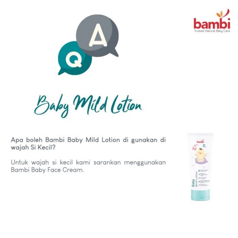 Bambi Baby Mild Lotion 100 ml/Lotion Bayi Anak Bambi