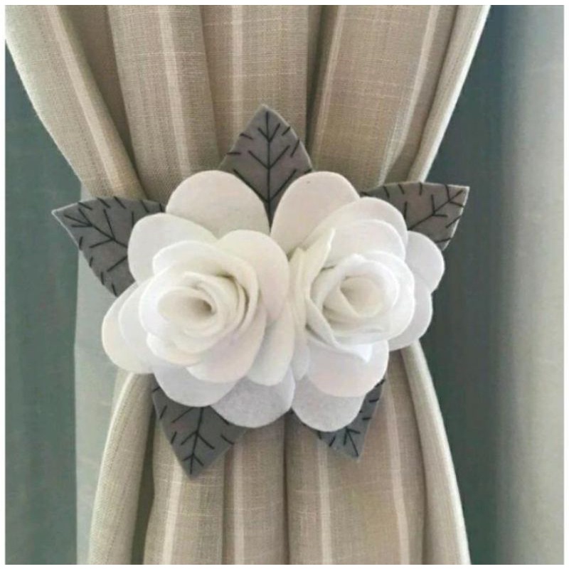 Ikat gorden  bunga mawar / tali gorden - pengikat gorden - ikat gorden bunga cantik