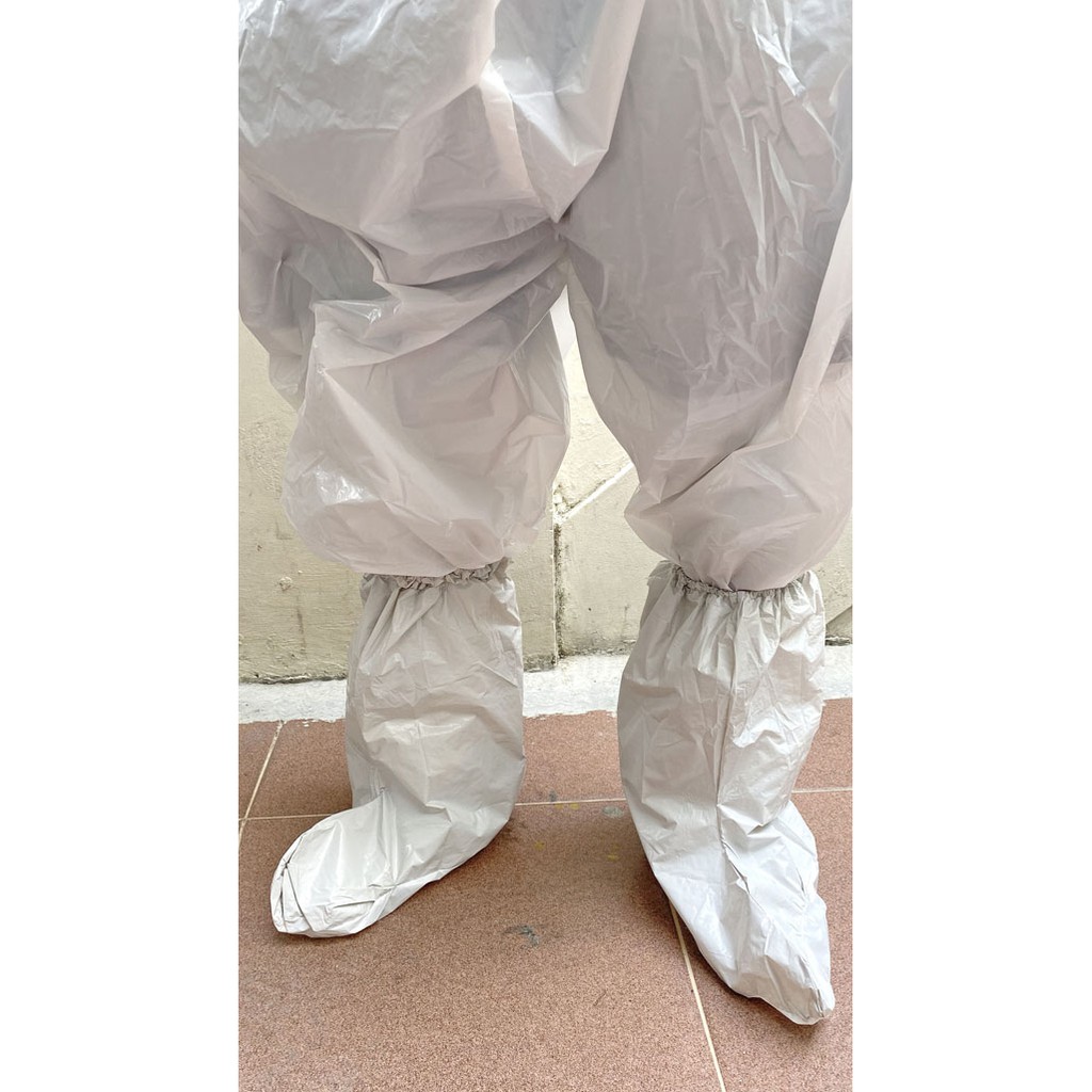 Baju APD Hazmat Suit Full Cover + Cover Shoes - Waterproof