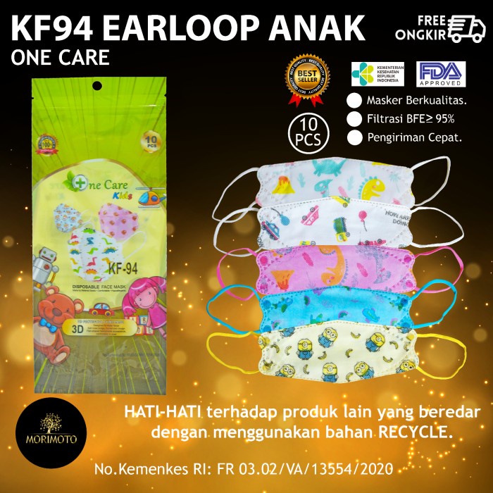 MASKER ANAK KF94 KOREA KIDS FACE MASK KF 94 ANAK MOTIF