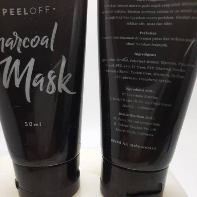 MASKER WAJAH SHINING CHARCOAL PEELOFF BPOM