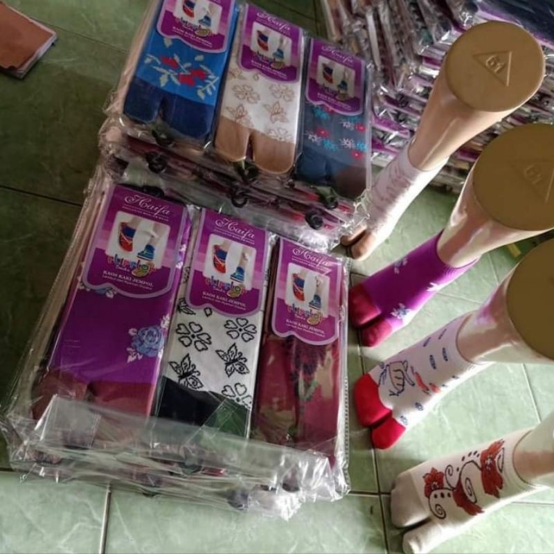 kaos kaki jempol motif ( 3 pasang ) sematakaki muslimah peking rapih