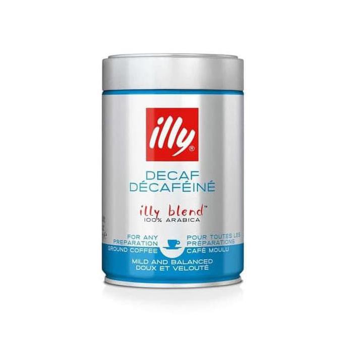 

COFFE ILLY DECAFEINATED GROUND ESPRESSO 250 GRAM KOPI BUBUK ROASTED