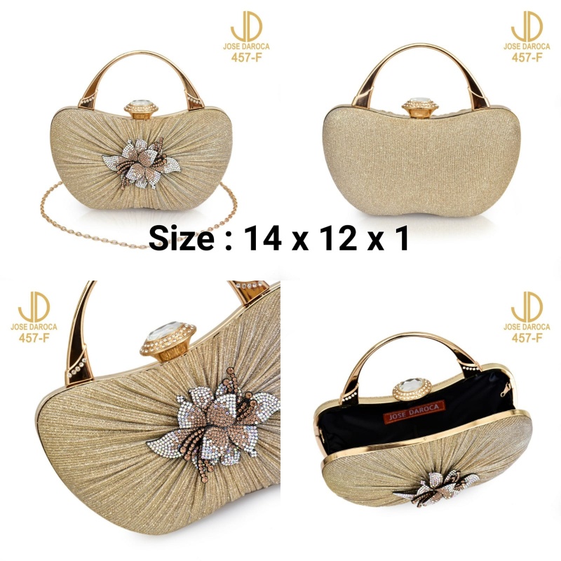 TAS PESTA JOSE DAROCA CLUTCH FLOWERS ~ 457-F ~ ORIGINAL