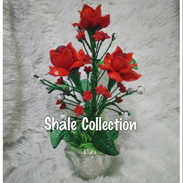 Bunga akrilik bunga hias mini pajangan dinding