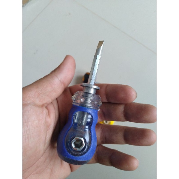 Obeng Mini T Bolak Balik Plus Minus Cebol Bogel Magnet Murah Kuat