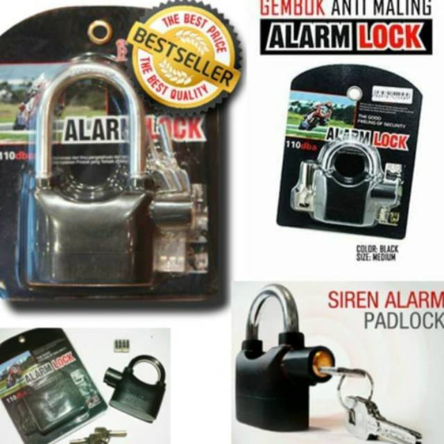 Gembok Alarm Besar anti maling
