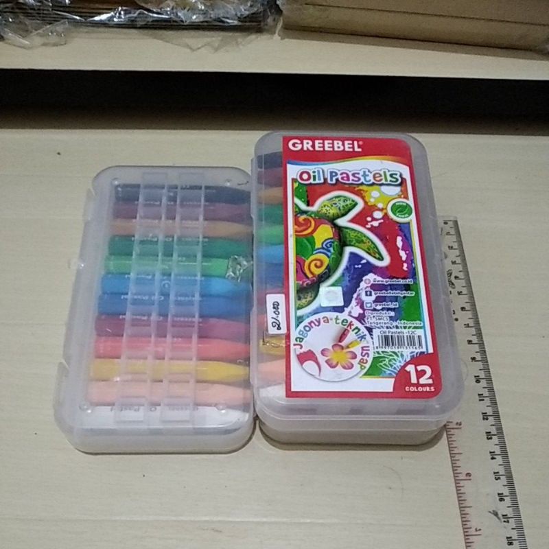 

oil pastel Greebel 12 warna crayon mewarnai menggambar bukan titi joyko