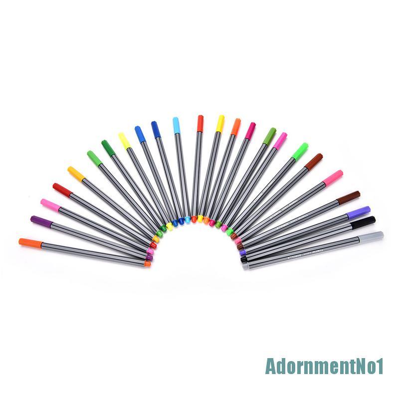 (AdornmentNo1) 24pcs / Set Spidol Fineliner 0.4mm Untuk Menggambar