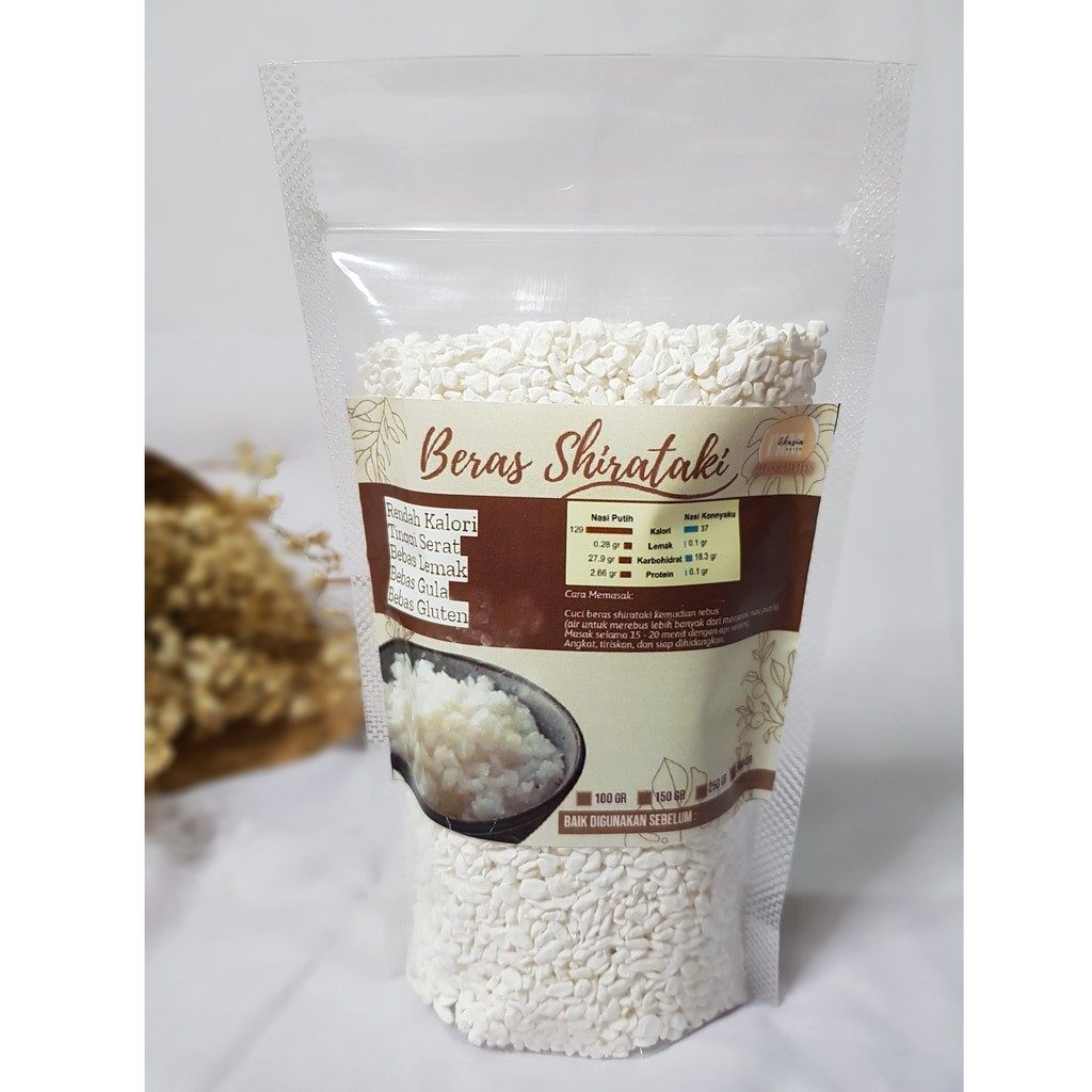 BERAS SHIRATAKI KONNYAKU RICE NASI DIET BERAS DIABETES 100 gr Shopee