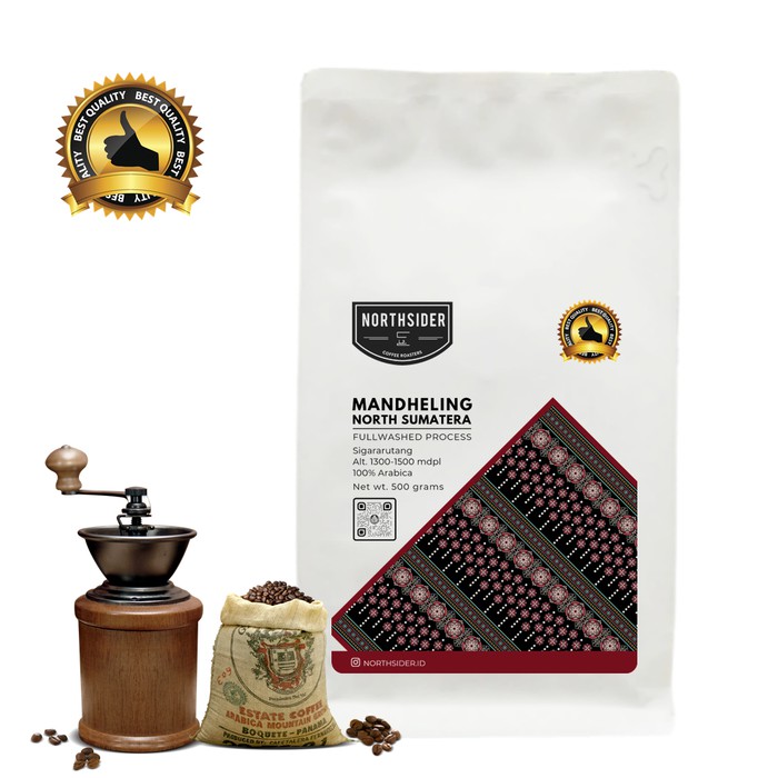 

BIJI KOPI ARABIKA MANDHELING FULLWASHED 500GR NORTHSIDER COFFEE