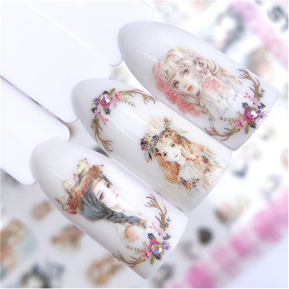 Mxbeauty Stiker Kuku Motif Bunga Daisy 3d Transfer Air Untuk Nail Art / Manicure / Hadiah