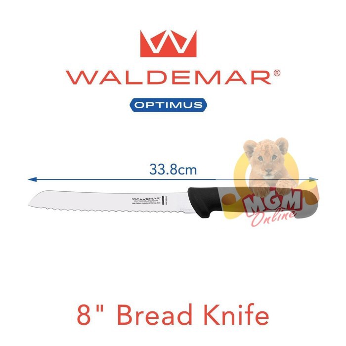 Waldemar bread knife 8inch - Pisau roti 20cm Optimus ORIGINAL