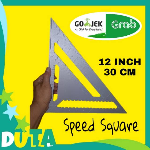 

Speed Square 12 inch 30cm Penggaris Alumunium Siku Sudut Pertukangan-AU07T11