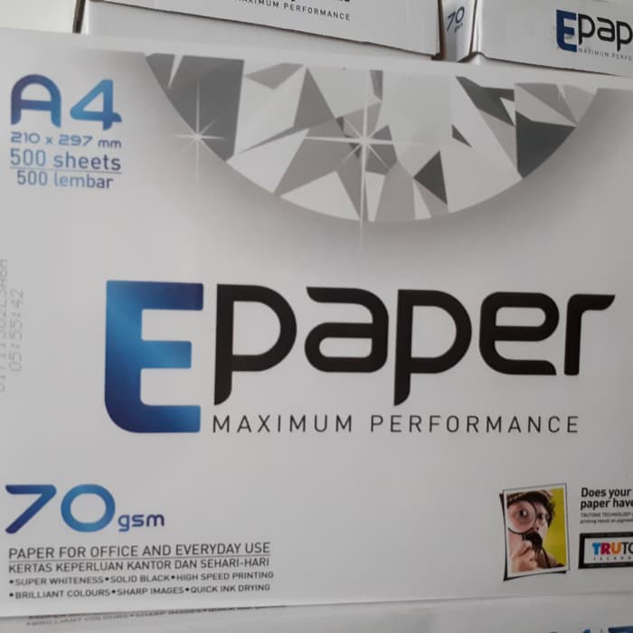 

Kertas HVS A4 70 gram Epaper Kertas Fotocopy Potocopy Office Paper