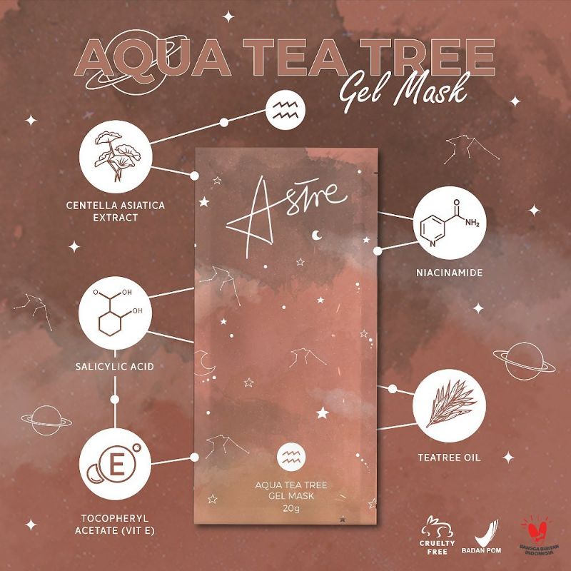 GEL MASK ASTRE 20GRAM READY TO USE ASTRE MASK MASKER ASTRE OFFICIAL GEL MASK JELLY MASK