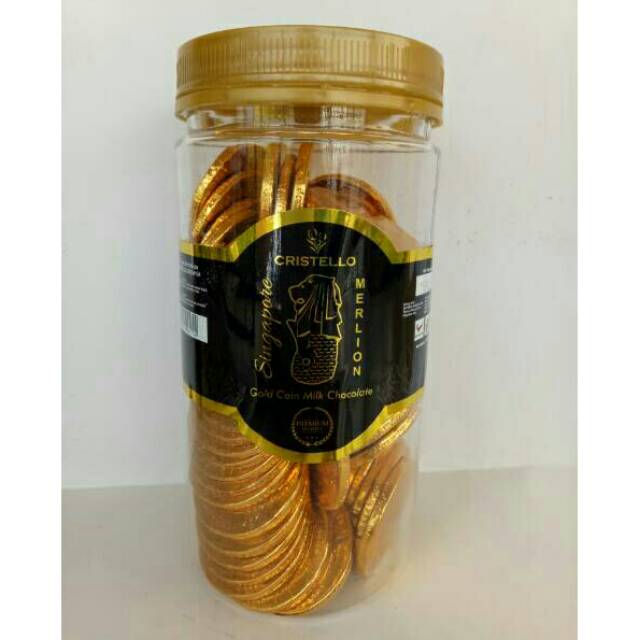  Coklat  Koin Malaysia Singapore  Merlion Gold Coin Milk 