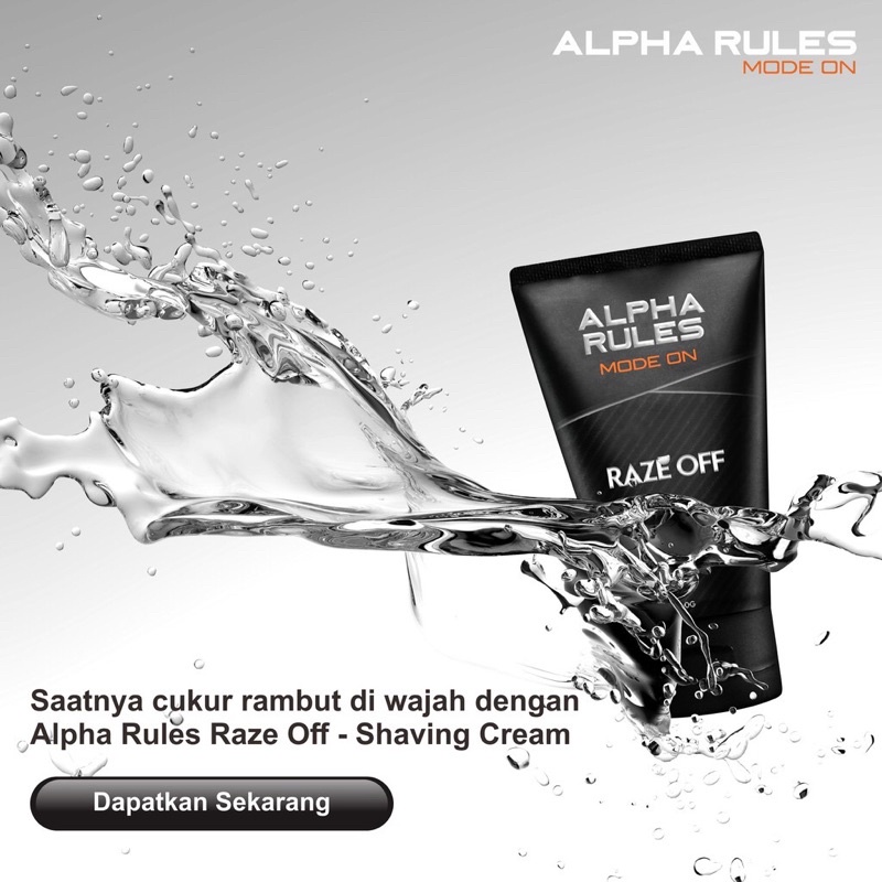 Krim Cukur Alpha Rules Raze Off Pria Perawatan Wajah Pria Shaving Cream ALPHARULES