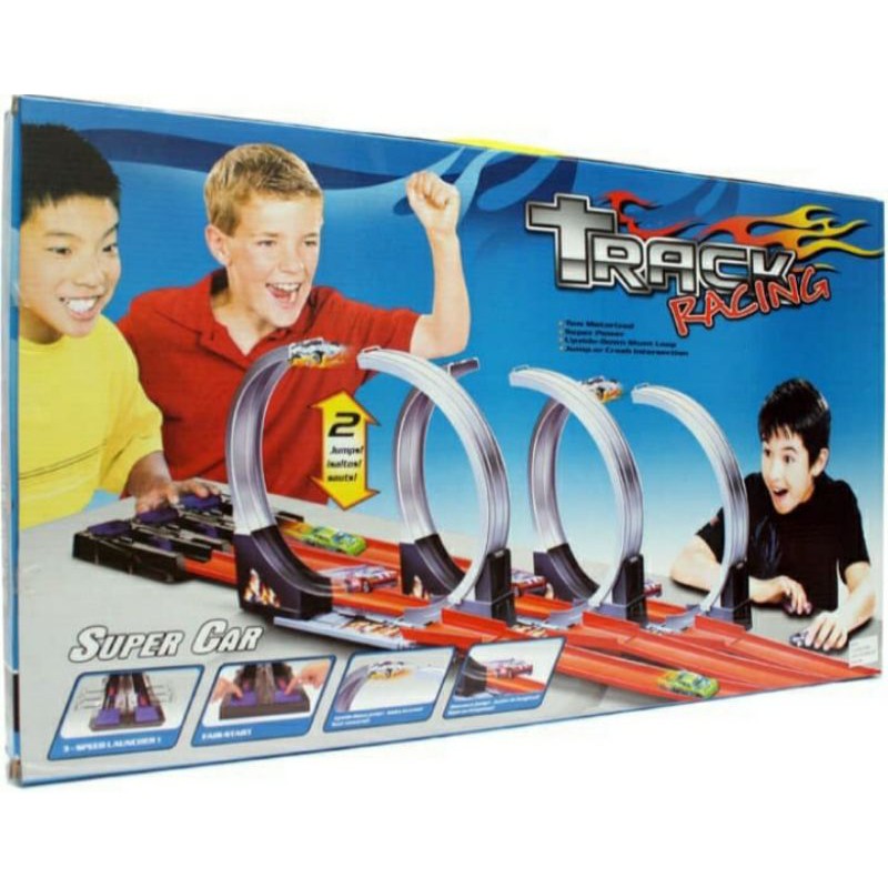 mainan track racing hotwheels arena balap mobil mobilan diecas 3 jalur