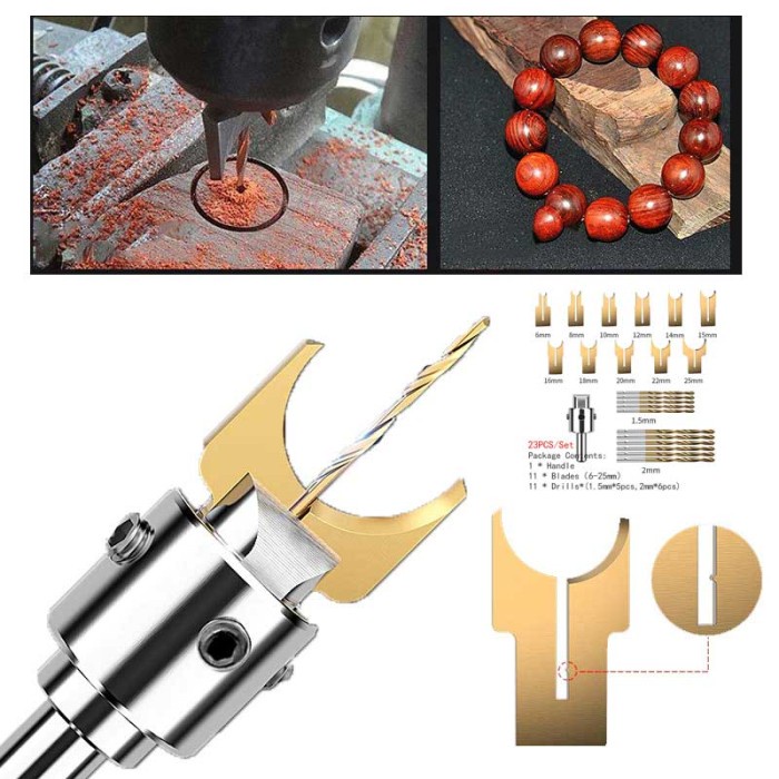HUHAO Mata Bor Drill Bit DIY Buddha Tasbih Beads Drill 6-25mm - R02