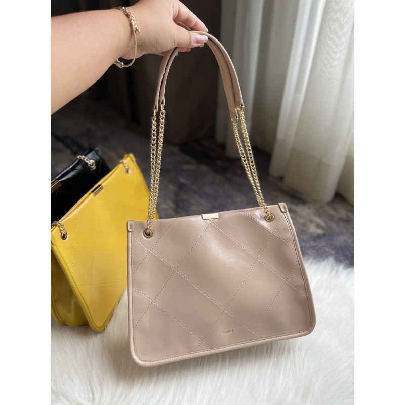 Leather Qulited Tote