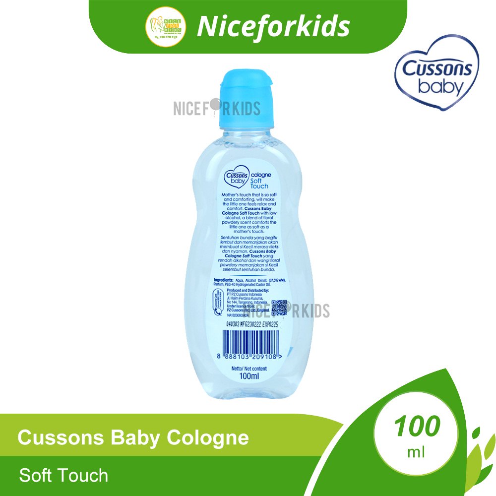 Cussons Baby Cologne Soft Touch 100ml / Minyak Wangi Bayi 100ml